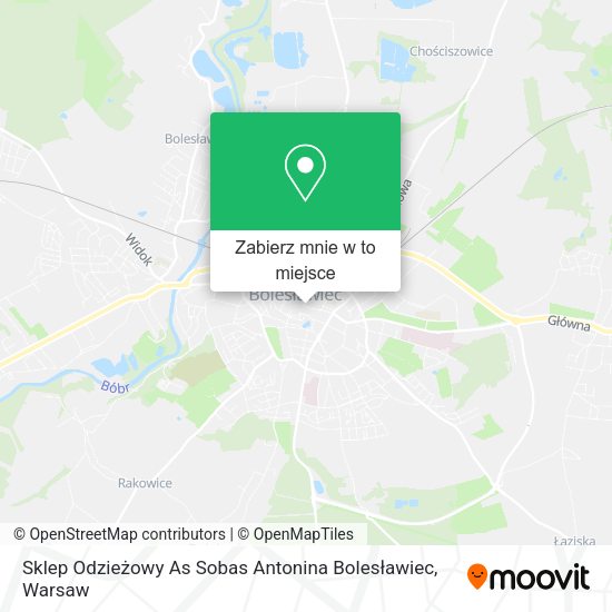 Mapa Sklep Odzieżowy As Sobas Antonina Bolesławiec