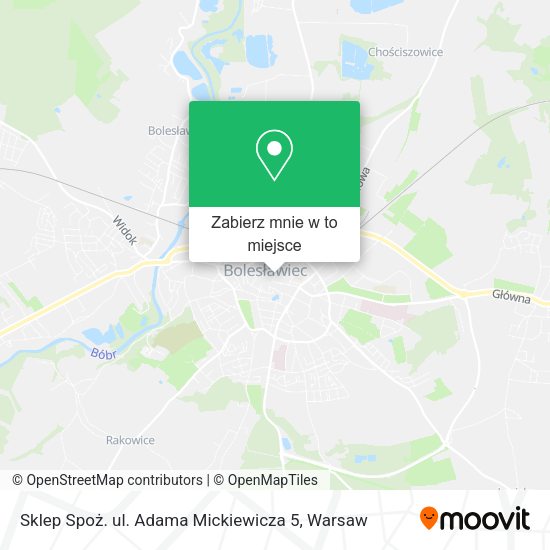 Mapa Sklep Spoż. ul. Adama Mickiewicza 5