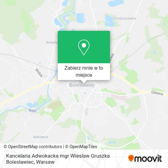 Mapa Kancelaria Adwokacka mgr Wieslaw Gruszka Boleslawiec