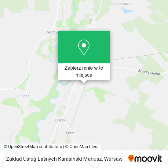 Mapa Zakład Usług Leśnych Karasiński Mariusz