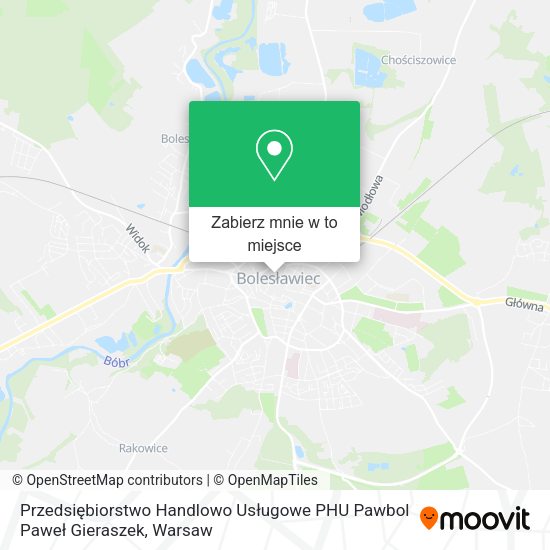 Mapa Przedsiębiorstwo Handlowo Usługowe PHU Pawbol Paweł Gieraszek