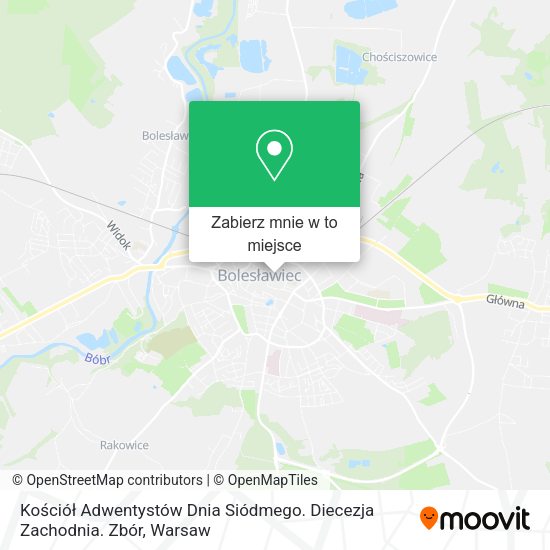 Mapa Kościół Adwentystów Dnia Siódmego. Diecezja Zachodnia. Zbór