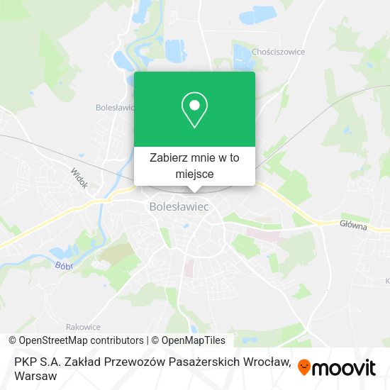 Mapa PKP S.A. Zakład Przewozów Pasażerskich Wrocław