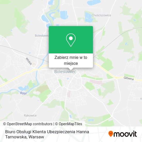 Mapa Biuro Obsługi Klienta Ubezpieczenia Hanna Tarnowska