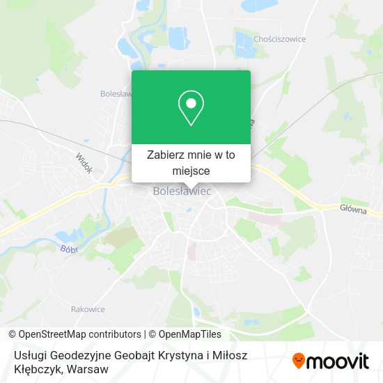 Mapa Usługi Geodezyjne Geobajt Krystyna i Miłosz Kłębczyk