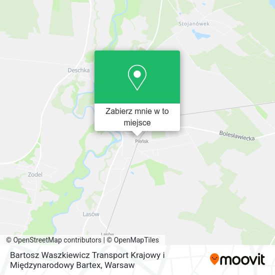 Mapa Bartosz Waszkiewicz Transport Krajowy i Międzynarodowy Bartex