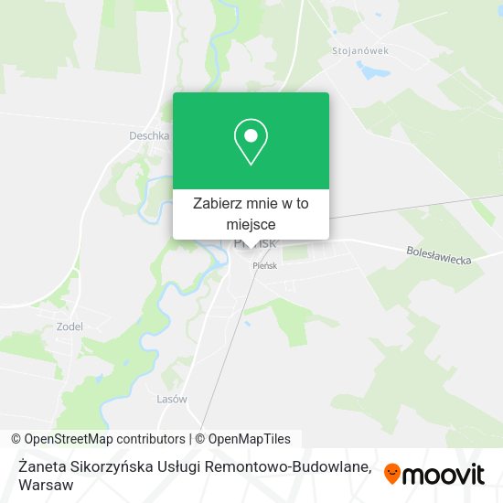 Mapa Żaneta Sikorzyńska Usługi Remontowo-Budowlane