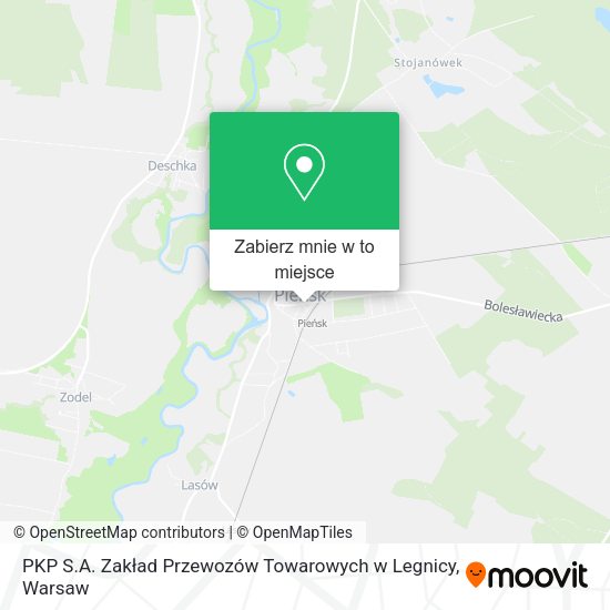 Mapa PKP S.A. Zakład Przewozów Towarowych w Legnicy