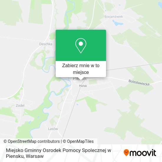 Mapa Miejsko Gminny Osrodek Pomocy Spolecznej w Piensku