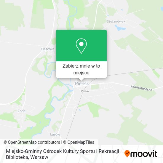 Mapa Miejsko-Gminny Ośrodek Kultury Sportu i Rekreacji Biblioteka