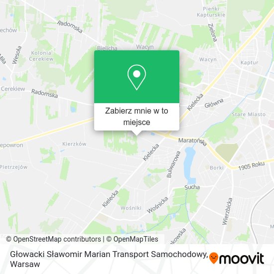 Mapa Głowacki Sławomir Marian Transport Samochodowy