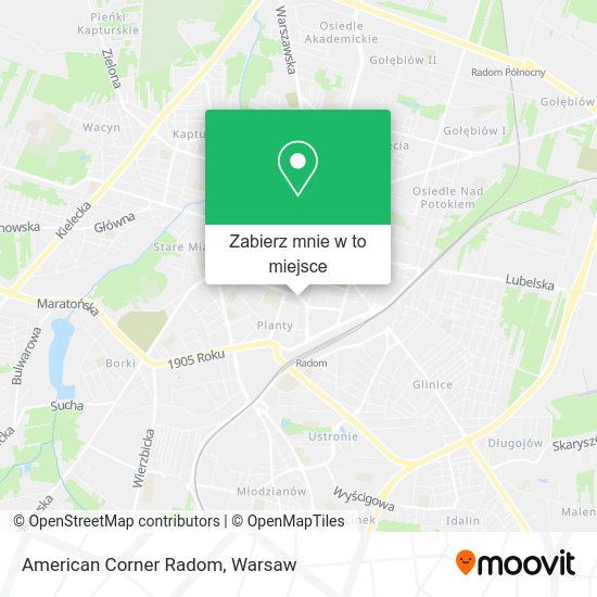 Mapa American Corner Radom