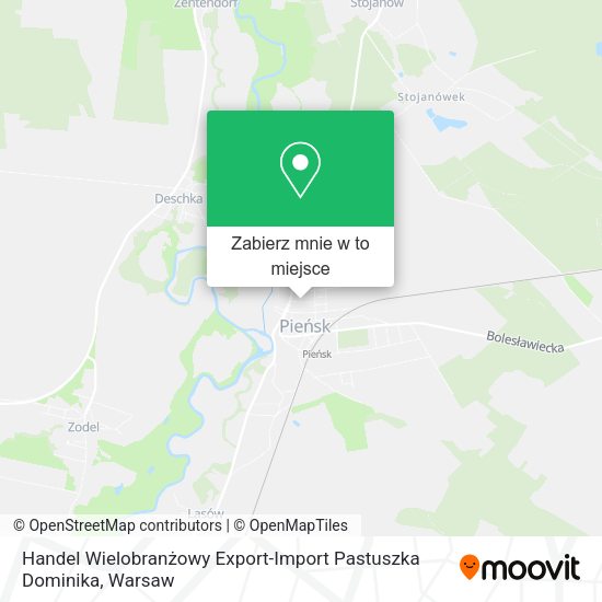 Mapa Handel Wielobranżowy Export-Import Pastuszka Dominika