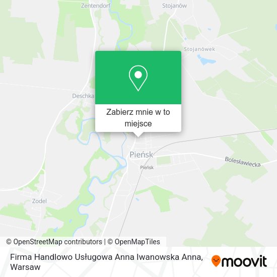 Mapa Firma Handlowo Usługowa Anna Iwanowska Anna