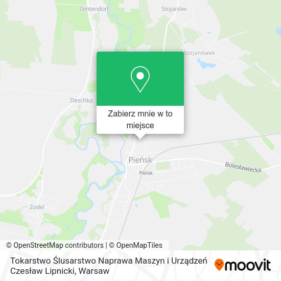 Mapa Tokarstwo Ślusarstwo Naprawa Maszyn i Urządzeń Czesław Lipnicki