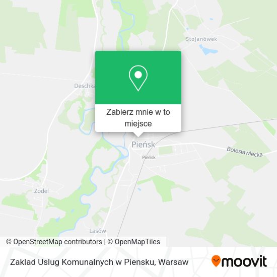 Mapa Zaklad Uslug Komunalnych w Piensku