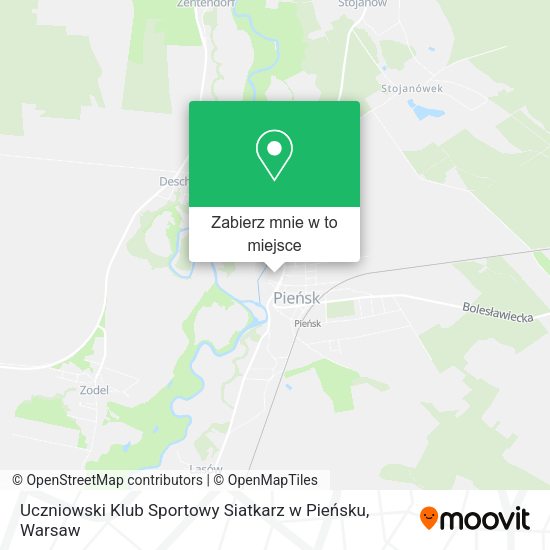 Mapa Uczniowski Klub Sportowy Siatkarz w Pieńsku