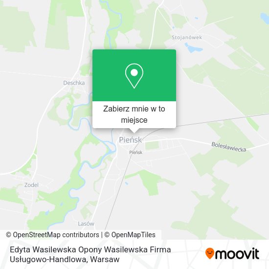 Mapa Edyta Wasilewska Opony Wasilewska Firma Usługowo-Handlowa