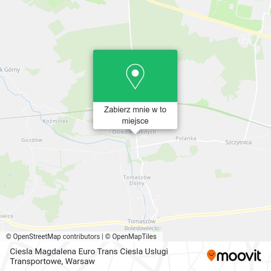 Mapa Ciesla Magdalena Euro Trans Ciesla Uslugi Transportowe