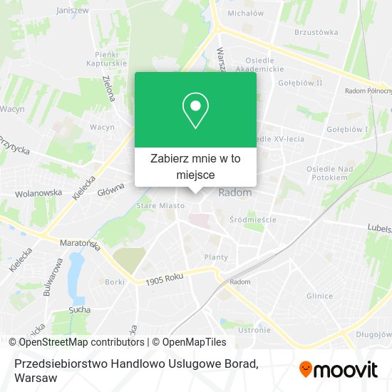 Mapa Przedsiebiorstwo Handlowo Uslugowe Borad