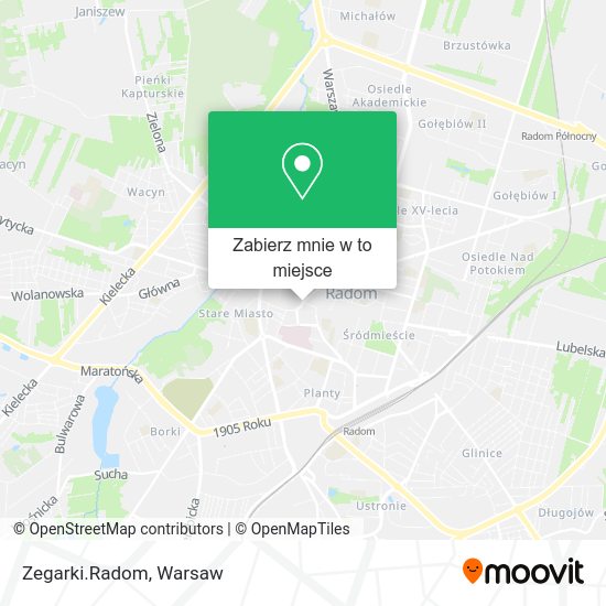 Mapa Zegarki.Radom