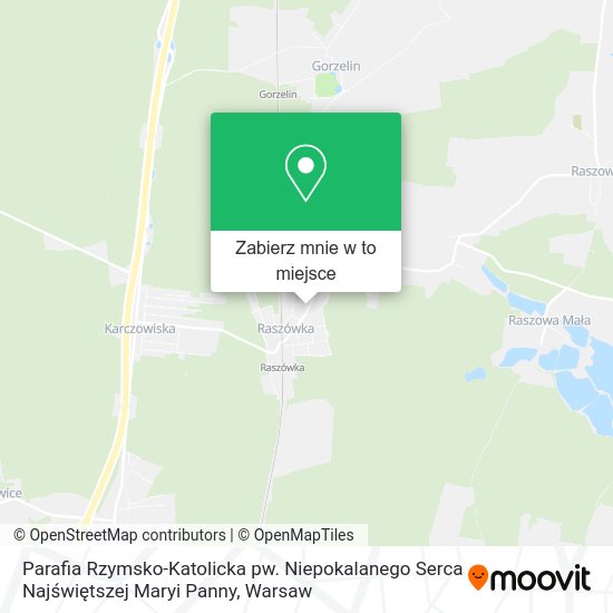 Mapa Parafia Rzymsko-Katolicka pw. Niepokalanego Serca Najświętszej Maryi Panny