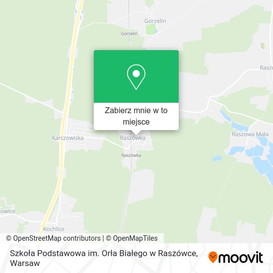 Mapa Szkoła Podstawowa im. Orła Białego w Raszówce