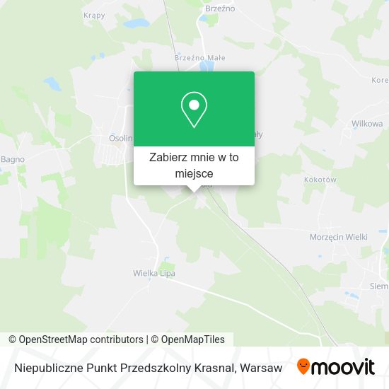 Mapa Niepubliczne Punkt Przedszkolny Krasnal