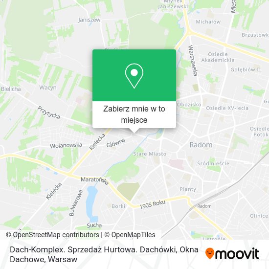 Mapa Dach-Komplex. Sprzedaż Hurtowa. Dachówki, Okna Dachowe