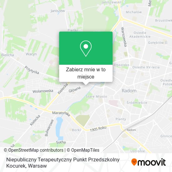 Mapa Niepubliczny Terapeutyczny Punkt Przedszkolny Kocurek