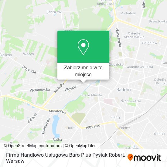 Mapa Firma Handlowo Usługowa Baro Plus Pysiak Robert