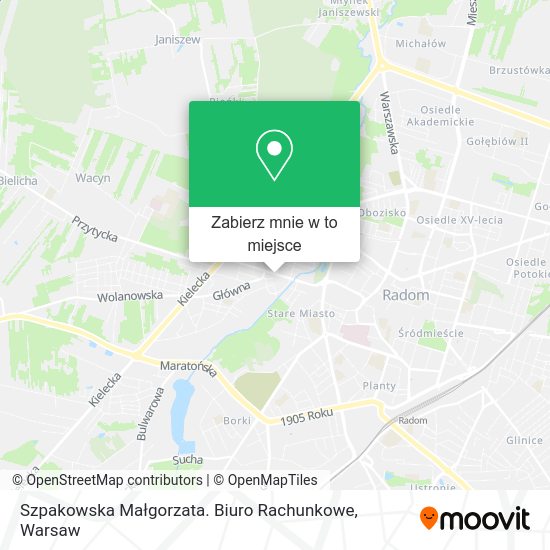 Mapa Szpakowska Małgorzata. Biuro Rachunkowe