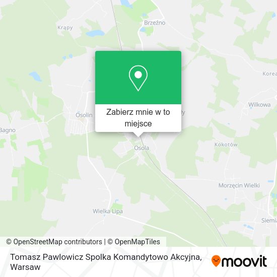 Mapa Tomasz Pawlowicz Spolka Komandytowo Akcyjna