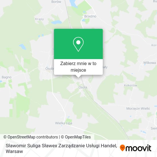 Mapa Sławomir Suliga Sławex Zarządzanie Usługi Handel