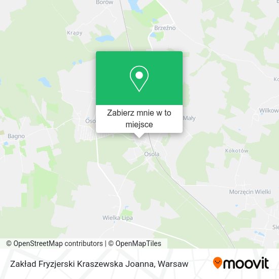 Mapa Zakład Fryzjerski Kraszewska Joanna