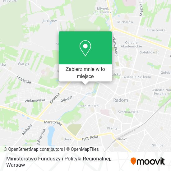 Mapa Ministerstwo Funduszy i Polityki Regionalnej