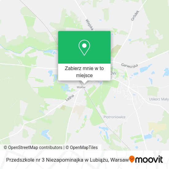 Mapa Przedszkole nr 3 Niezapominajka w Lubiążu