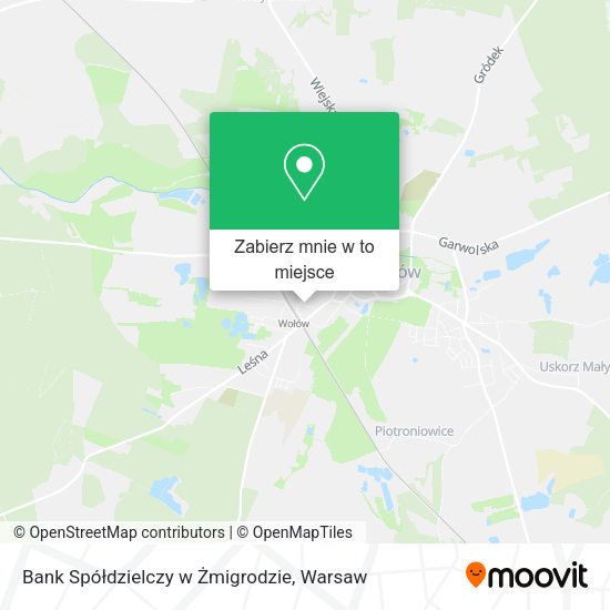 Mapa Bank Spółdzielczy w Żmigrodzie