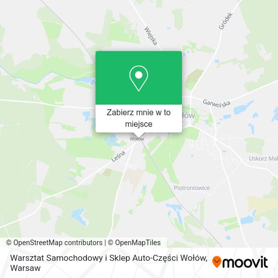 Mapa Warsztat Samochodowy i Sklep Auto-Części Wołów