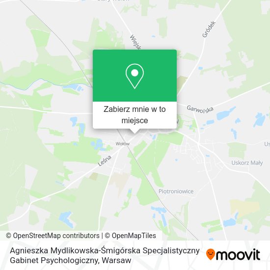 Mapa Agnieszka Mydlikowska-Śmigórska Specjalistyczny Gabinet Psychologiczny