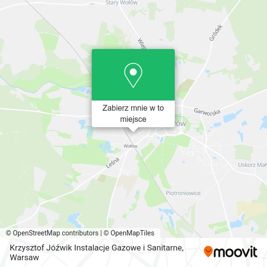 Mapa Krzysztof Jóźwik Instalacje Gazowe i Sanitarne