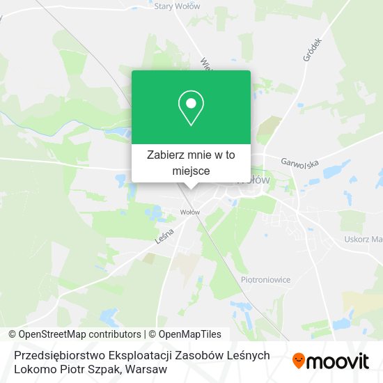 Mapa Przedsiębiorstwo Eksploatacji Zasobów Leśnych Lokomo Piotr Szpak