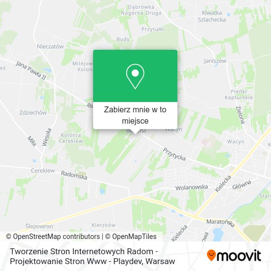 Mapa Tworzenie Stron Internetowych Radom - Projektowanie Stron Www - Playdev