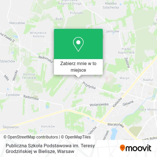 Mapa Publiczna Szkoła Podstawowa im. Teresy Grodzińskiej w Bielisze