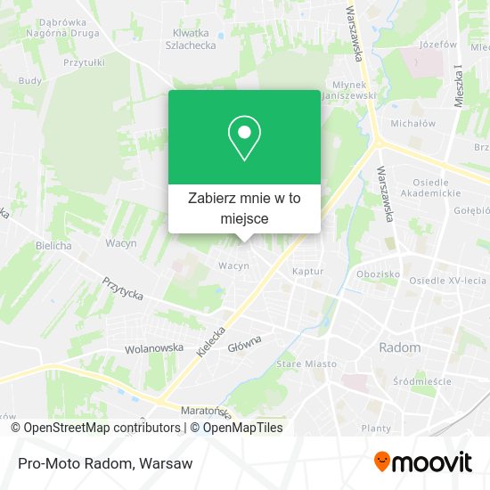 Mapa Pro-Moto Radom