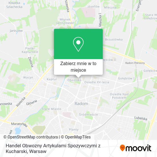 Mapa Handel Obwozny Artykulami Spozywczymi z Kucharski