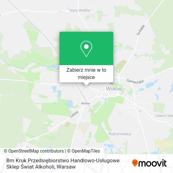 Mapa Bm Kruk Przedsiębiorstwo Handlowo-Usługowe Sklep Świat Alkoholi