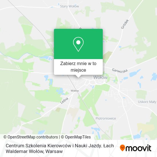 Mapa Centrum Szkolenia Kierowców i Nauki Jazdy. Łach Waldemar Wołów