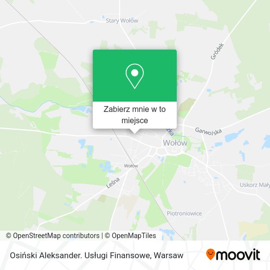 Mapa Osiński Aleksander. Usługi Finansowe