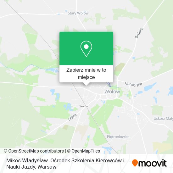 Mapa Mikos Władysław. Ośrodek Szkolenia Kierowców i Nauki Jazdy